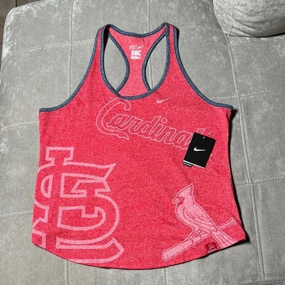 Nike Red and Pink Sleeveless Crop Tank Top - Picture 1 of 5